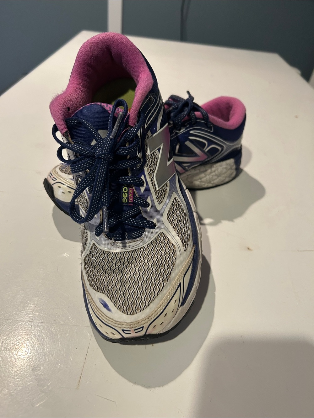 New Balance 860 Navy and Pink Women's Running Shoes